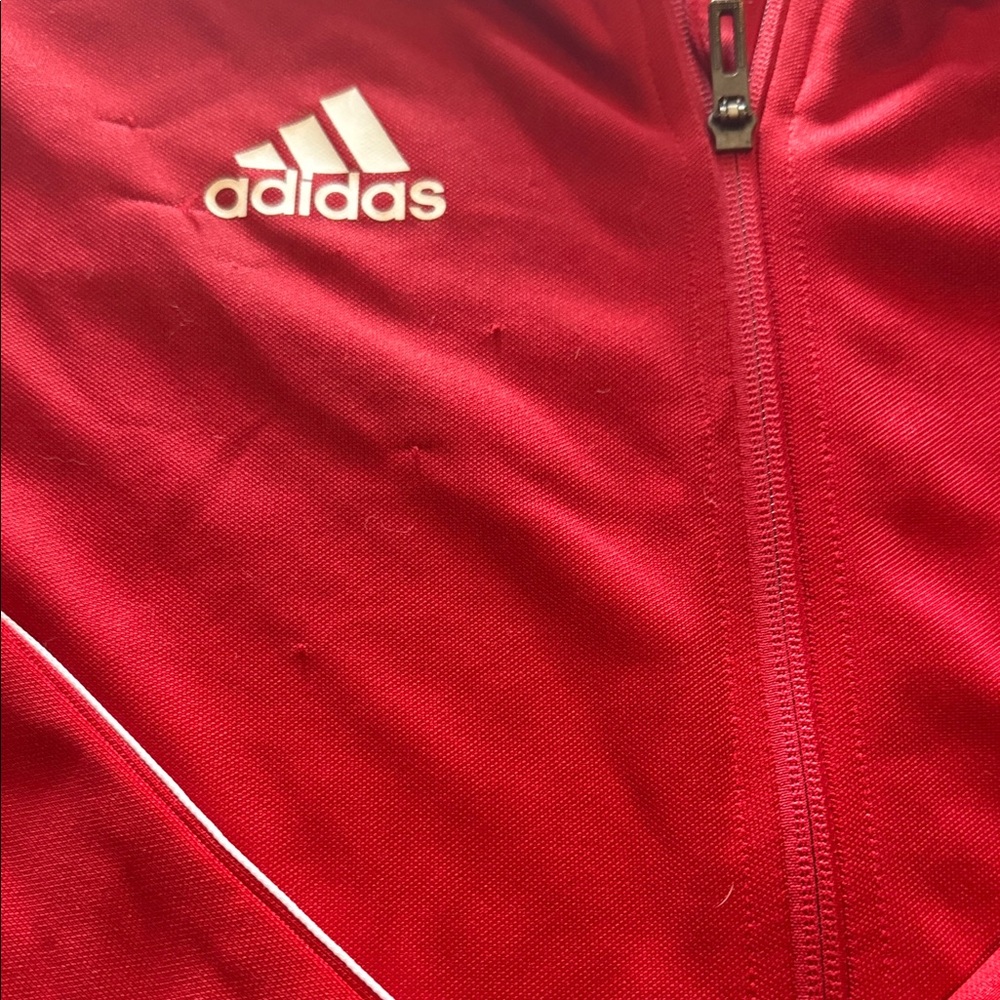 Adidas Scarlet Red Zip-Up Jacket - Picture 3 of 4